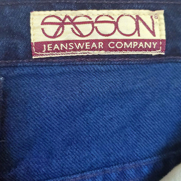 Sasson Vintage Ultra High Rise Dark Wash Jeans Waist 26" Inseam 30 Barrel Shape - Picture 5 of 8